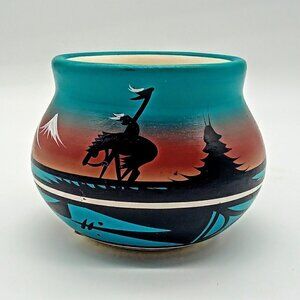 Vintage Signed Cedar Mesa Fred Harvey Pottery Ceramic Vase NWT